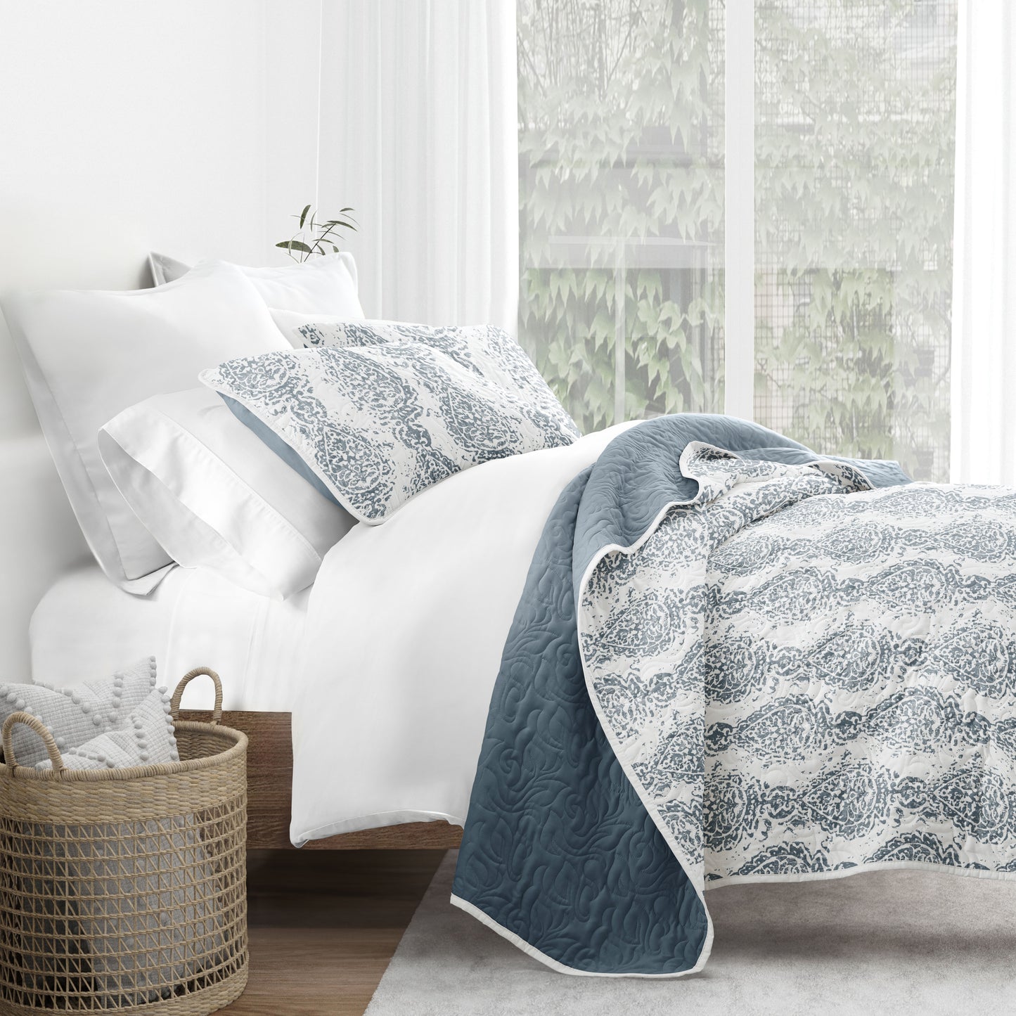 Classic Damask Dusk Blue