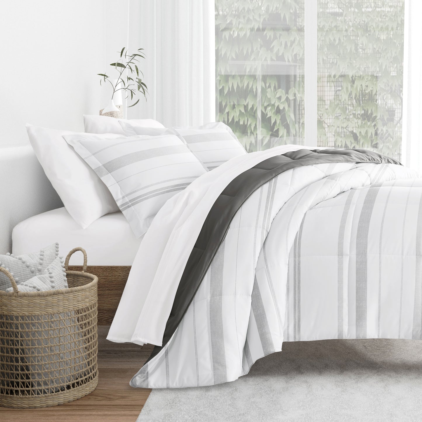 Stitched Stripe Gray