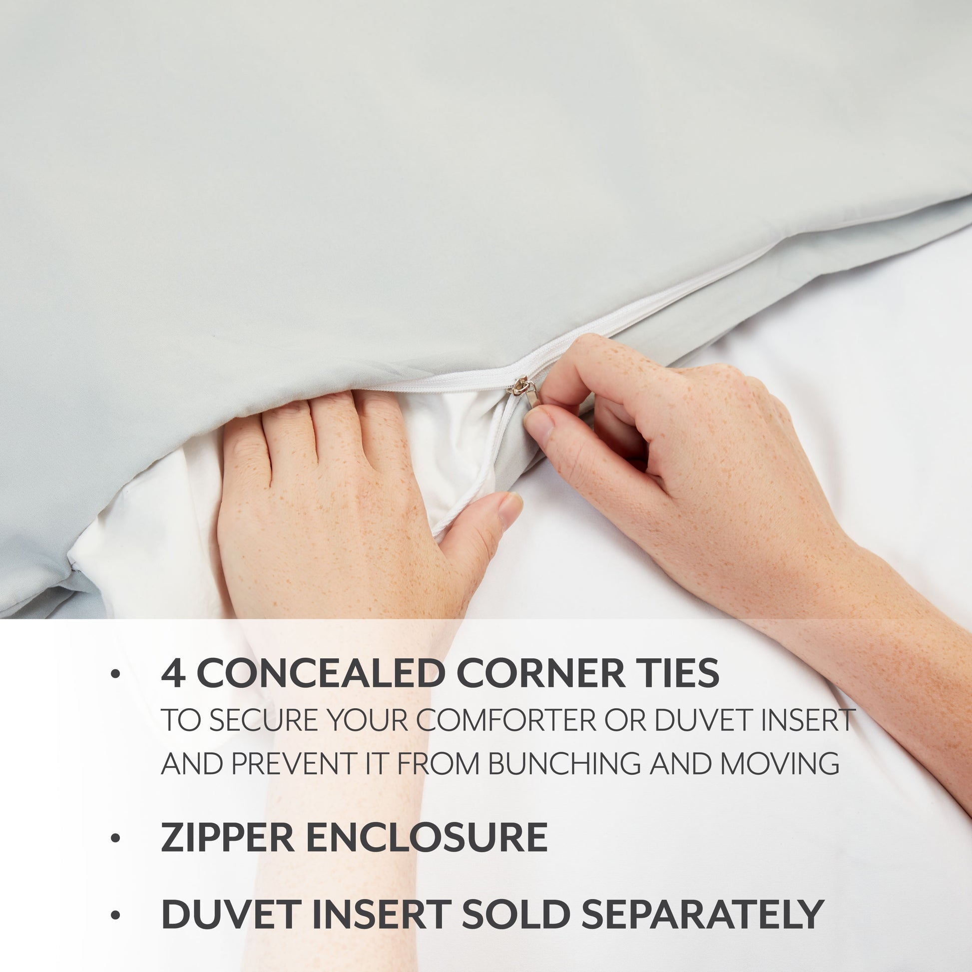 Solid Pinch-Pleat Duvet Cover