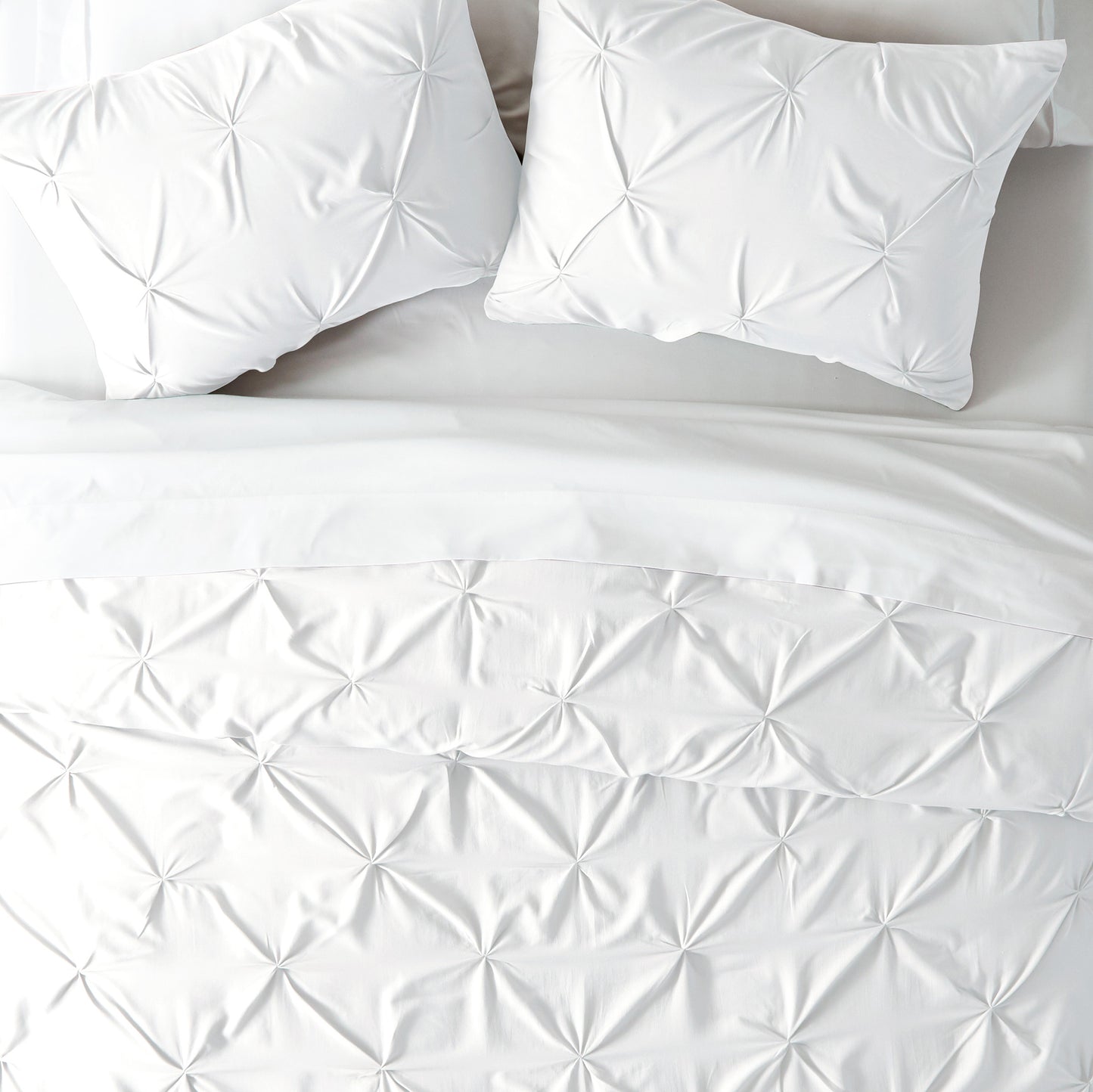 Solid Pinch-Pleat Duvet Cover-7