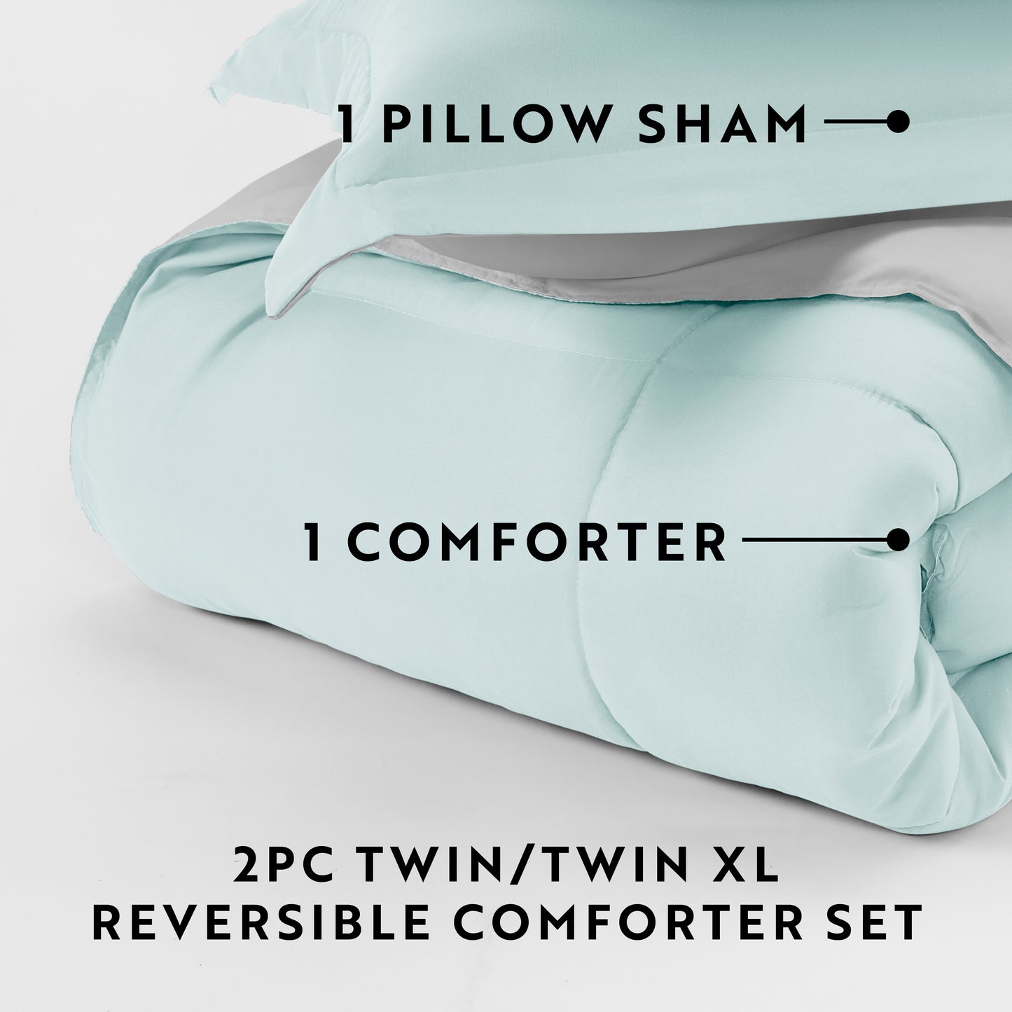 2pc twin/twin xl reversible comforter set